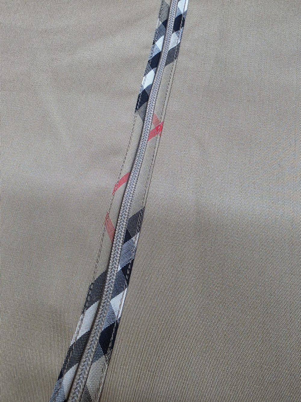 Burberry Beige Garment Bag with Signature Check Trim - Picture 7 of 8